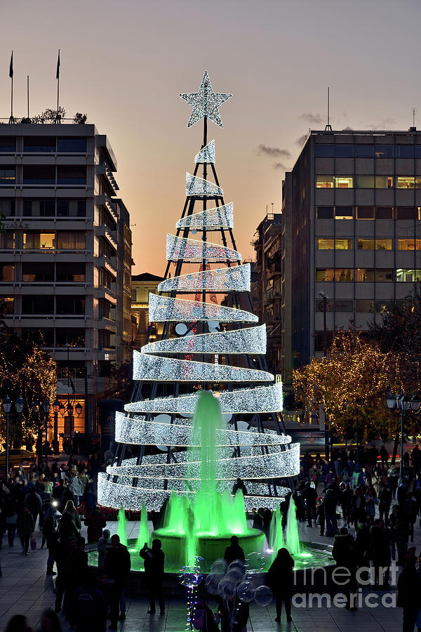 Christmas tree in Syntagma square #1 Photograph by George Atsametakis