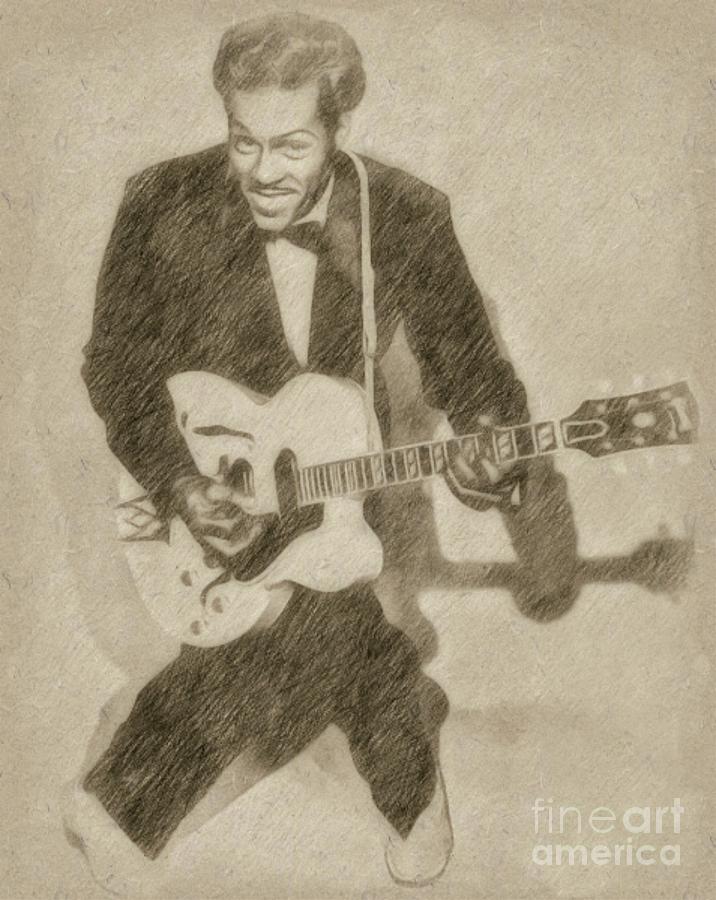 Chuck Berry, Rock N Roll Star Drawing