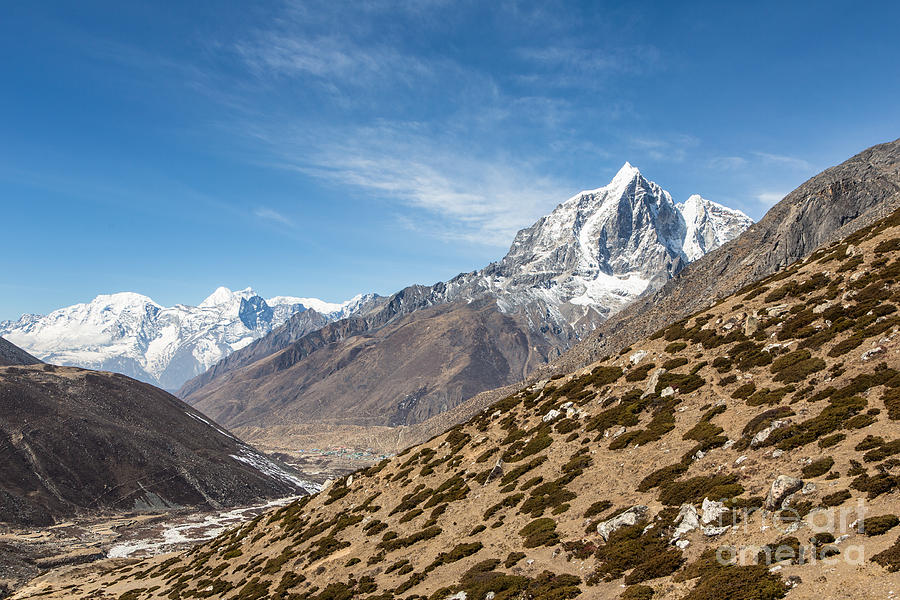 Chukung valley and the Taboche Peak in Nepal #1 Photograph by Didier Marti