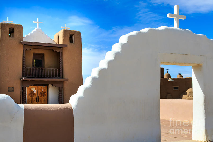 Church In Taos Pueblo Photograph