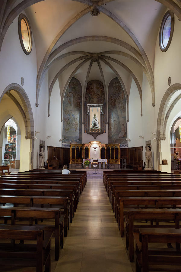 Church of Sant Roma Interior in Lloret de Mar #1 Photograph by Artur Bogacki