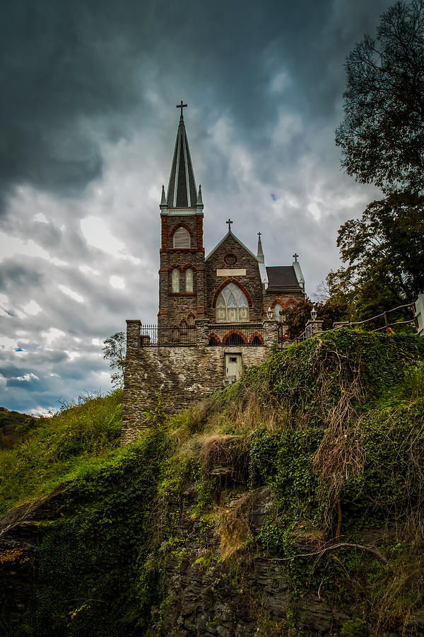 Church on a Hill #2 Photograph by John M Bailey