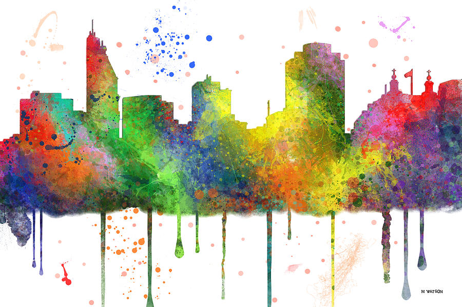 Cincinnati Ohio Skyline #1 Digital Art by Marlene Watson