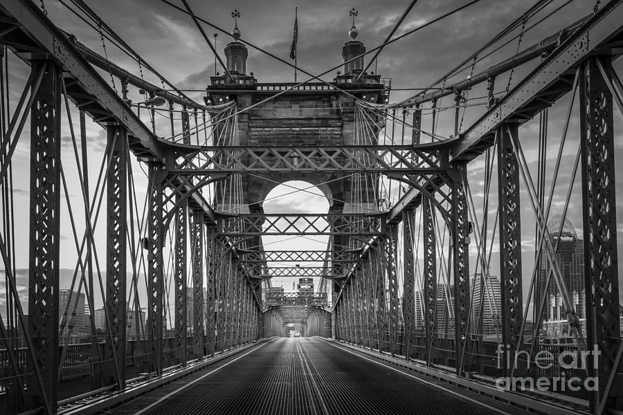Cincinnati Suspension Bridge #2 Photograph by Inge Johnsson