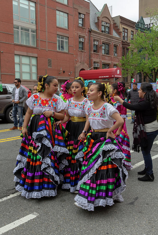 Cinco de Mayo Parade NYC 2018  Female Dancers #1 Photograph by Robert Ullmann