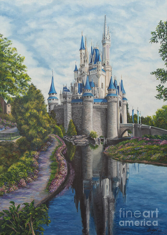 Cinderella Castle  Painting by Charlotte Blanchard