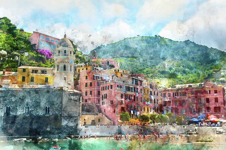 Summer Photograph - Cinque Terre Italy #1 by Brandon Bourdages