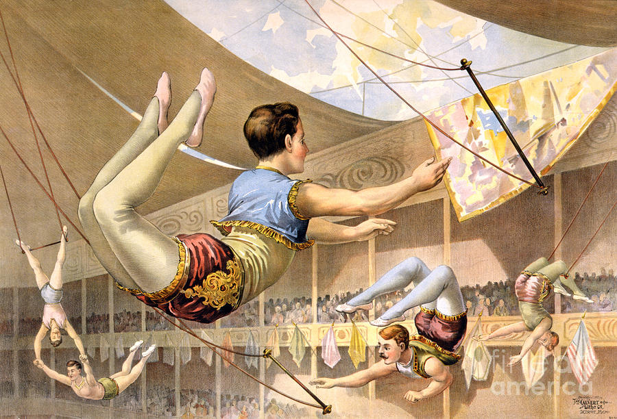 Circus Trapeze Act, 1890 #1 Photograph by Science Source