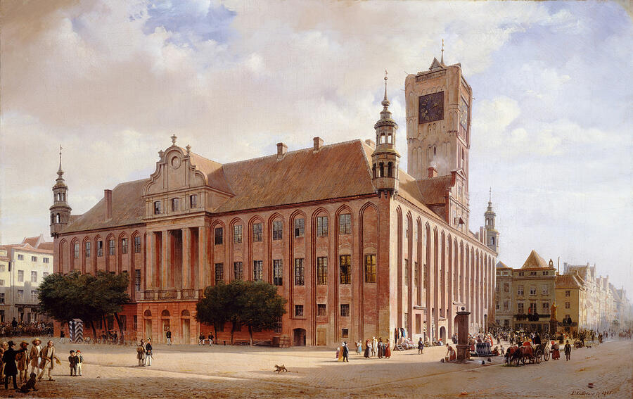 City Hall at Thorn #4 Painting by Eduard Gaertner