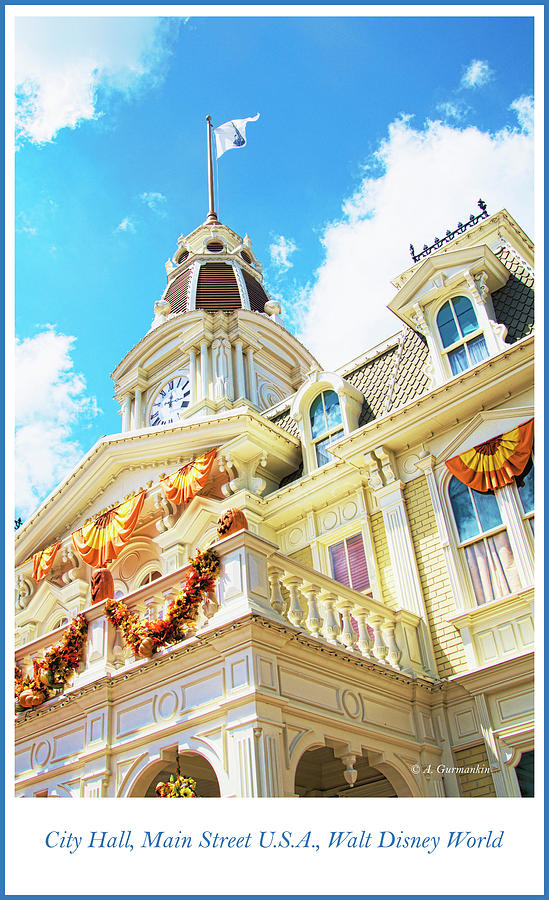 City Hall, Main Street U.S.A., Walt Disney World #3 Photograph by A Macarthur Gurmankin