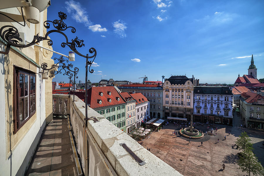 City Of Bratislava Old Town Main Market Square #1 Photograph by Artur Bogacki
