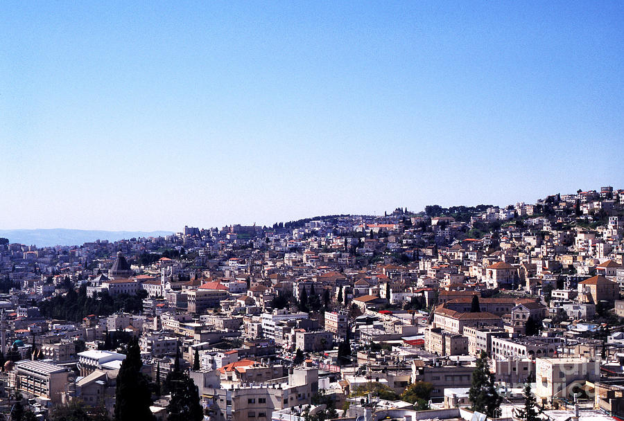 City of Nazareth from the Saint Gabriel Bell Tower #1 Photograph by Thomas R Fletcher