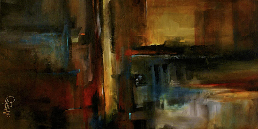 City on Fire #1 Painting by Michael Lang