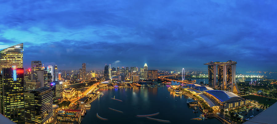 Cityscape of Singapore #1 Photograph by Anek Suwannaphoom