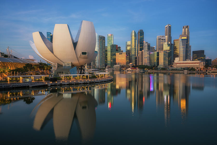 Cityscape of Singapore city #1 Photograph by Anek Suwannaphoom