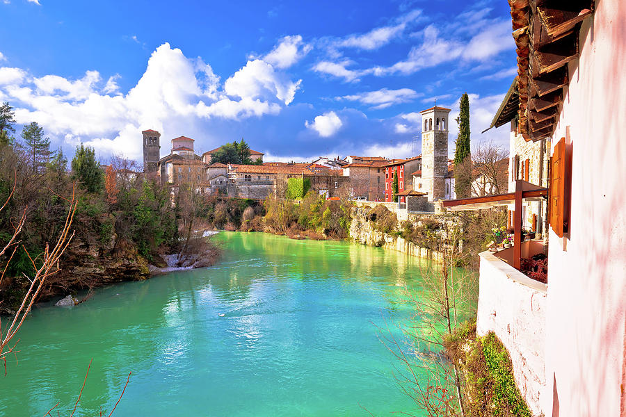 Cividale del Friuli on cliffs of Natisone river canyon view #1 Photograph by Brch Photography