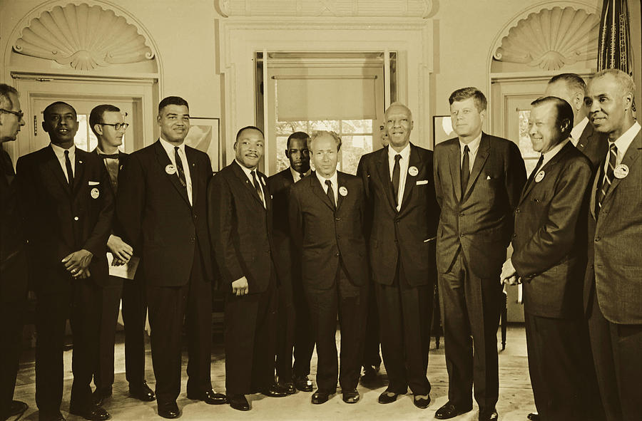 Martin Luther King Jr Photograph - Civil Rights Leaders And President Kennedy 1963 #1 by Mountain Dreams