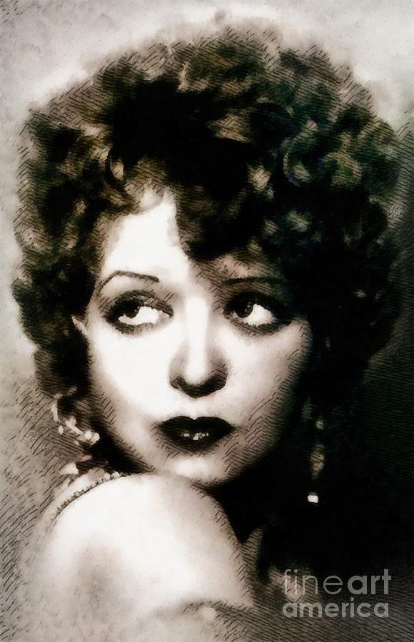 Clara Bow Vintage Actress By John Springfield Painting By Esoterica Art Agency Fine Art America