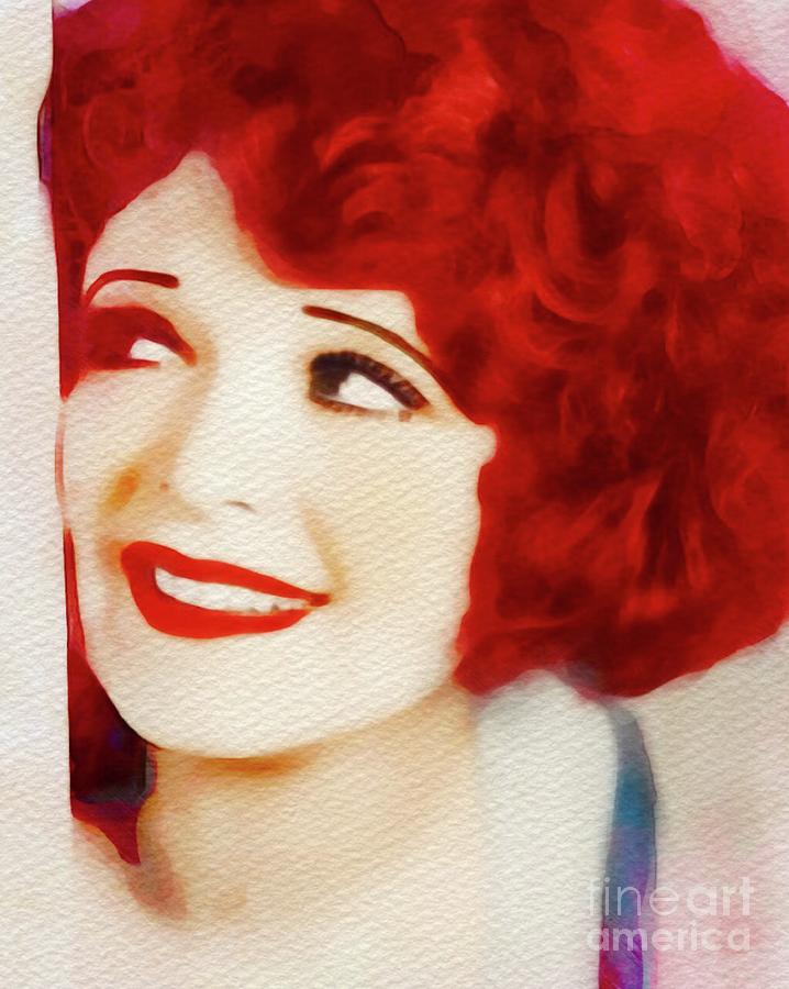 Hollywood Painting - Clara Bow, Vintage Movie Star #1 by Esoterica Art Agency