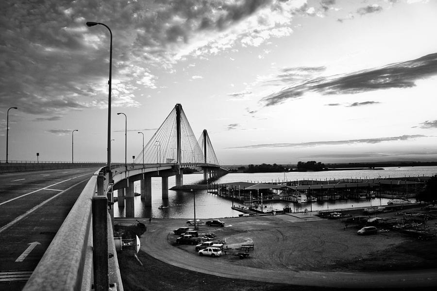 Clark Bridge in Black And White  #2 Photograph by Buck Buchanan