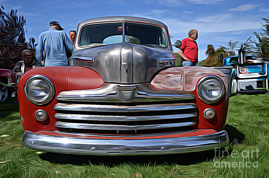 Classic Cars - Ford Front End #1 Digital Art by Jason Freedman