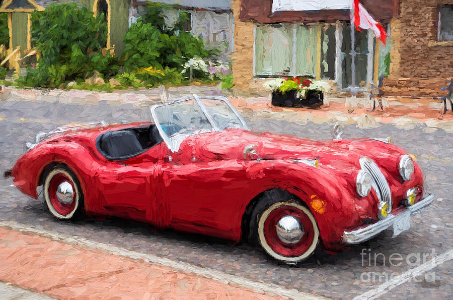 Classic Jaguar cabriolet #1 Photograph by Les Palenik