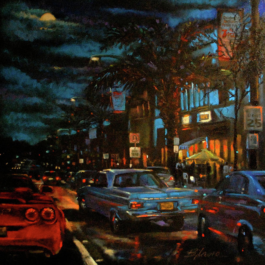 Cityscapes Painting - Classic Nights by BJ Lane Cityscapes Painting - Classic Nights by BJ Lane
