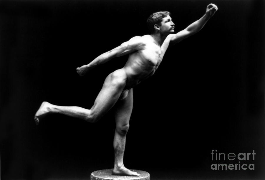 Classical Pose, Nude Male Model, 1893 #1 Photograph by Science Source