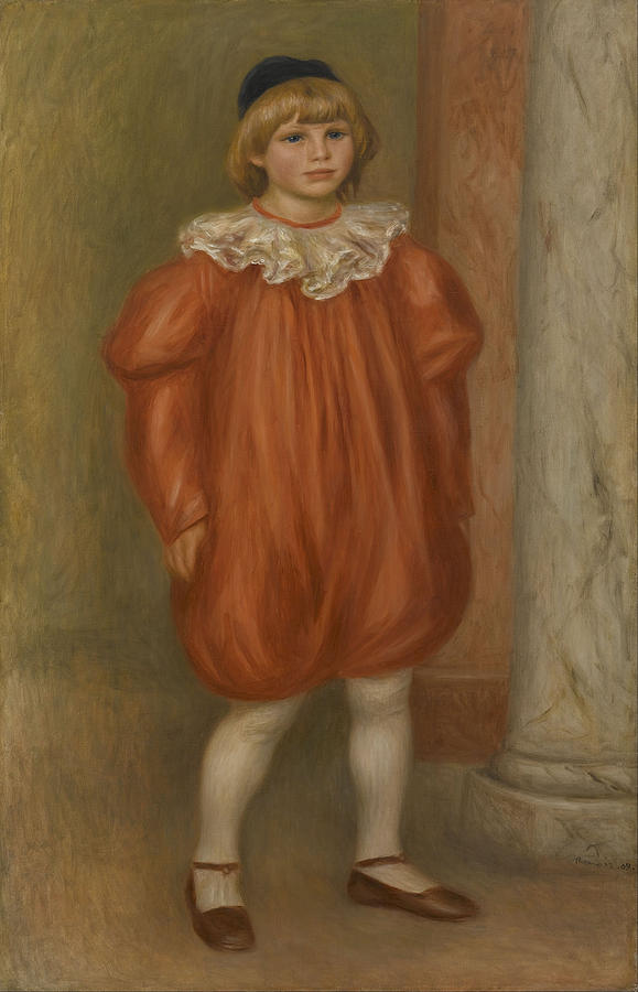 Claude Renoir In Clown Costume Painting by Auguste Renoir