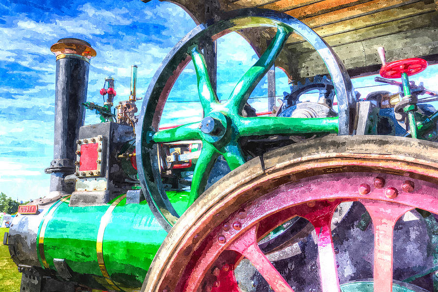 Clayton and Shuttleworth Traction Engine Art #2 Photograph by David Pyatt