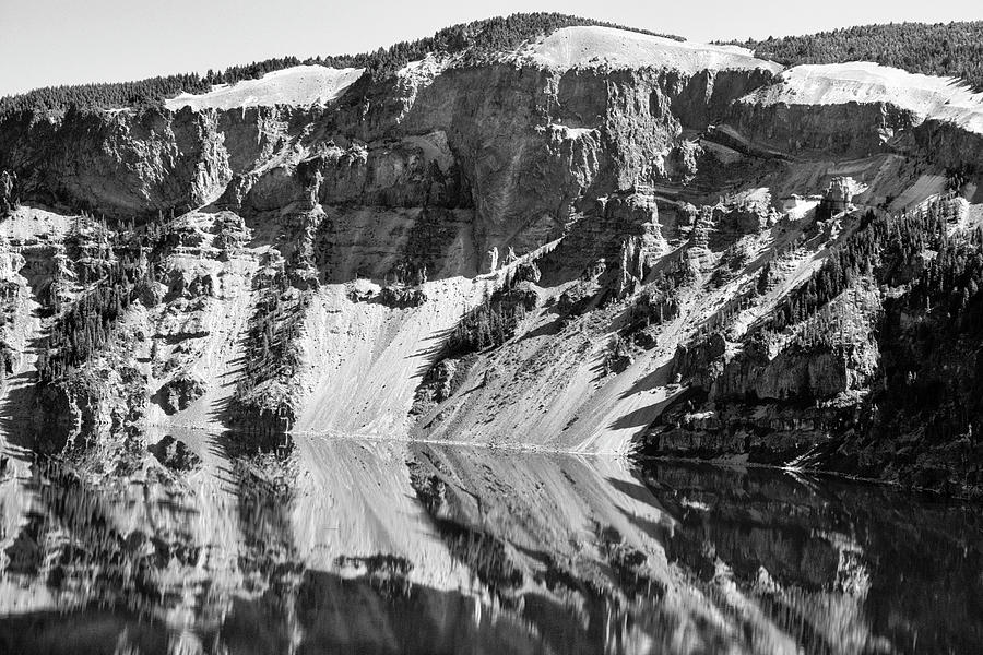 Cliff Reflections On Crater Lake  #1 Photograph by Frank Wilson