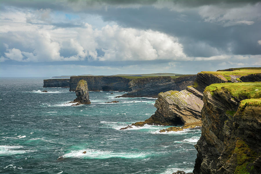 Cliffs and waves near Kilkee, County Clare, Ireland. #1 Photograph by ...