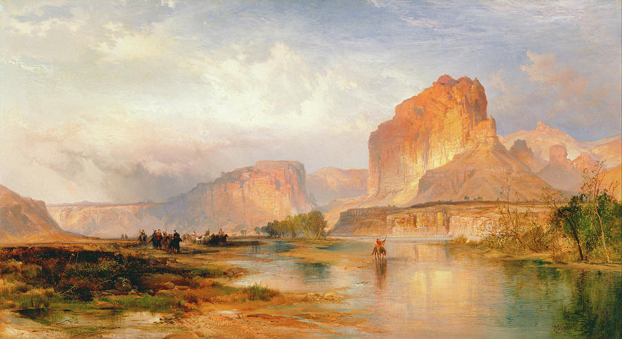 Moran Painting - Cliffs Of Green River by Thomas Moran Moran Painting - Cliffs Of Green River by Thomas Moran