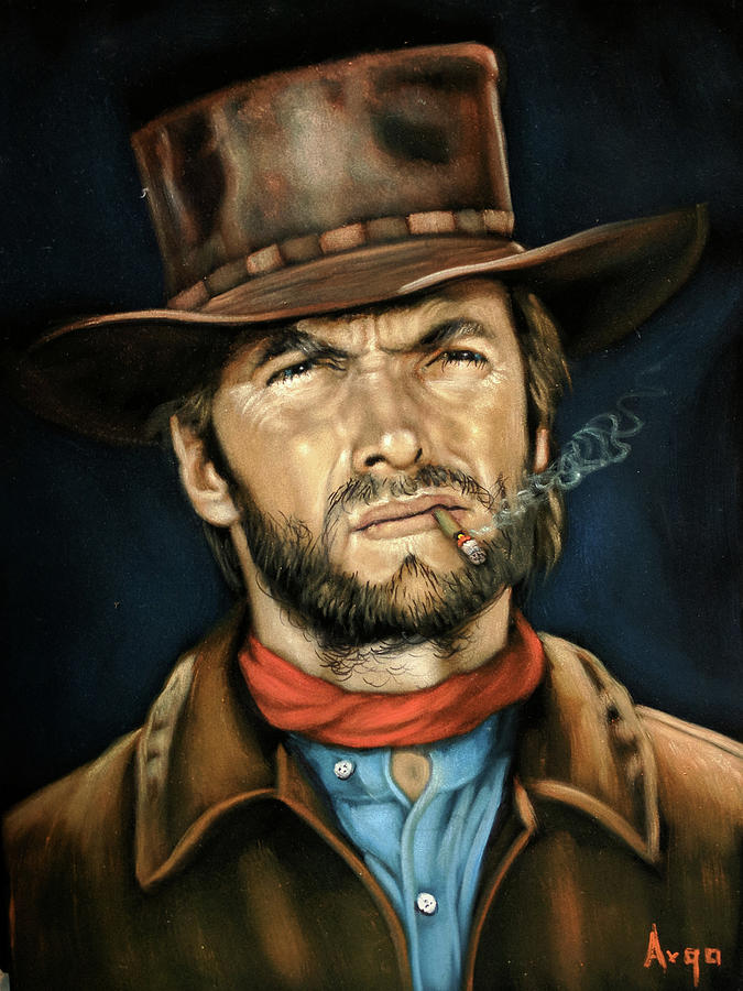 Clint Eastwood Portrait Painting by Argo - Fine Art America