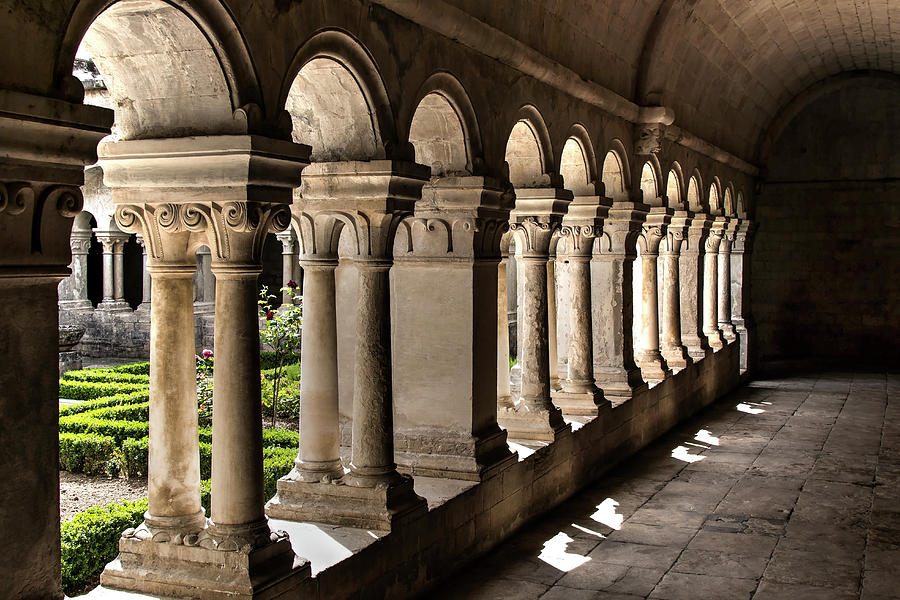 Cloister colonnade - 2 #1 Photograph by Claudio Maioli