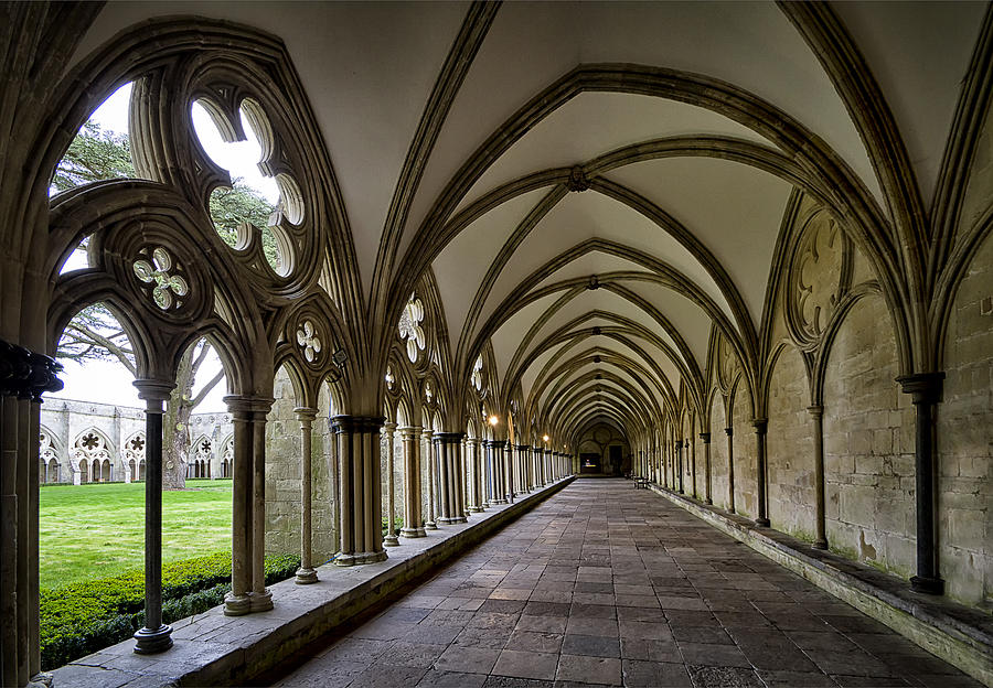 Cloisters of Salisbury Cathedral England  #2 Photograph by Shirley Mitchell