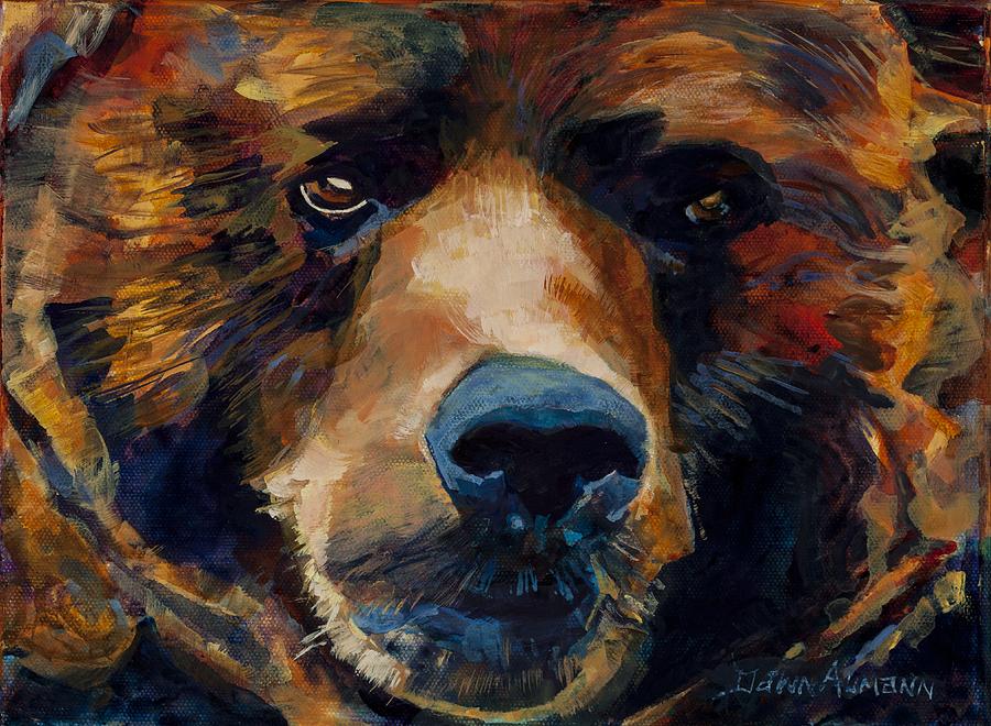 Bear Painting - Rondy Bear by Dawn Aumann