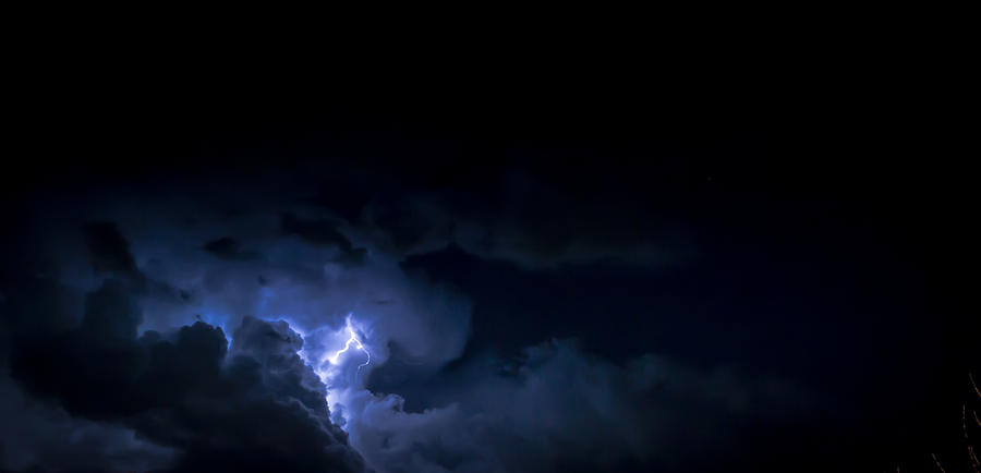 Cloud Thunder strike and Lightning at Night #1 Photograph by John Williams