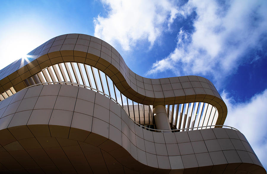 Clouds And Curves At The Getty Museum Photograph