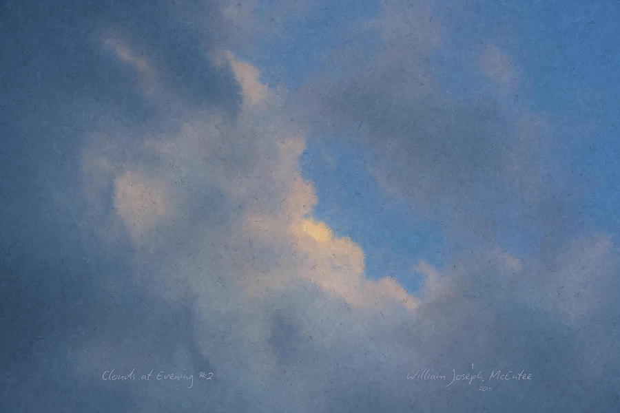 Clouds at Evening #1 #1 Painting by Bill McEntee