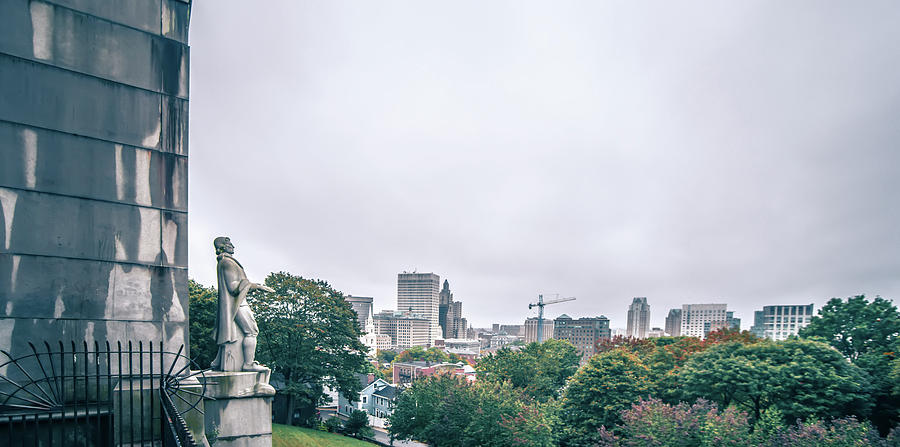 Cloudy Day And Autumn Season Over Providence Rhode Island #1 Photograph by Alex Grichenko