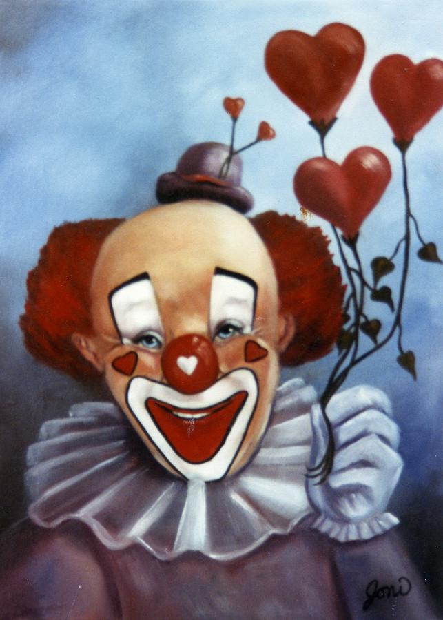 Clown of Hearts #1 Painting by Joni McPherson