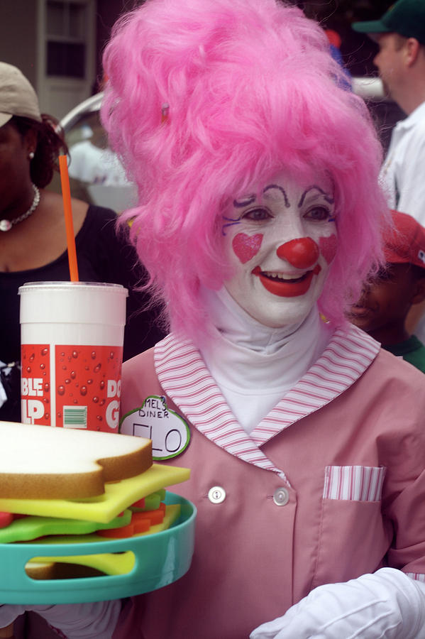 Clown With Pink Hair Photograph By Carl Purcell