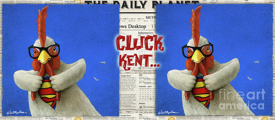 Superman Painting - Cluck Kent... #6 by Will Bullas