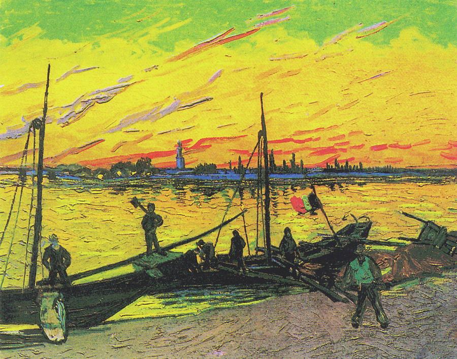 Coal Barges #2 Painting by Vincent van Gogh