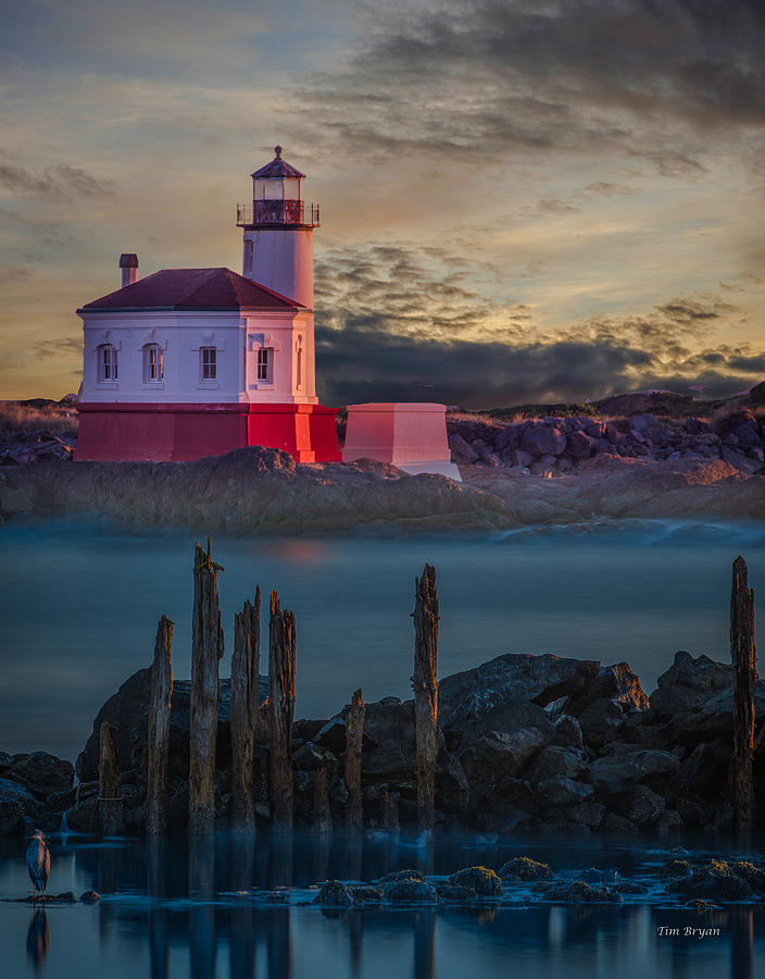 Lighthouse Photograph - Coaquille Lighthouse #1 by Tim Bryan