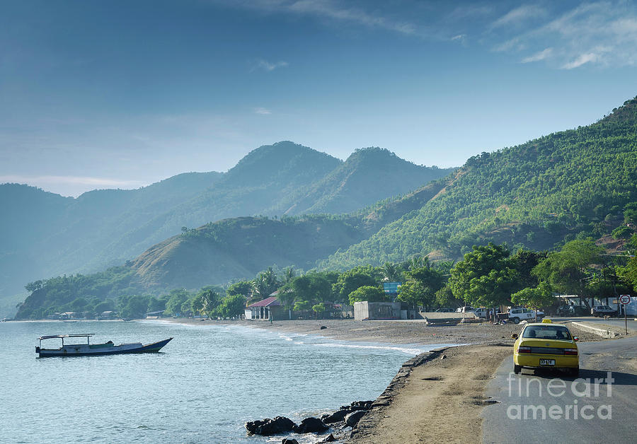 Coast Beach And Boat Near Dili In East Timor Leste Photograph