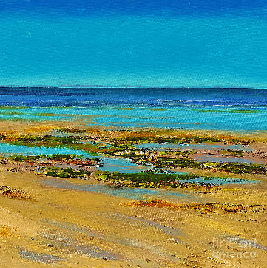 Coastal Colours Triptych 3 Painting by Sandra Francis - Fine Art America