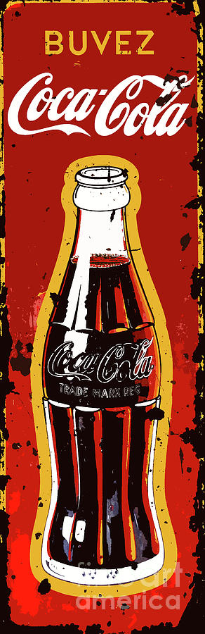 Coca Cola Vintage Sign #2 Painting by Saundra Myles