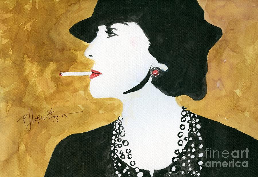 Coco Chanel Painting - Coco by PJ Lewis Coco Chanel Painting - Coco by PJ Lewis